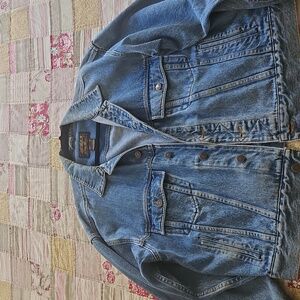 Eddie Bauer Denim Jacket Mens Medium Trucker Style